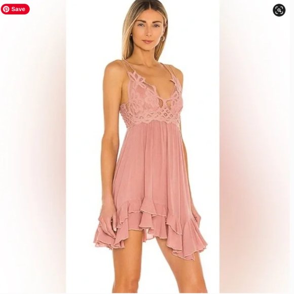 NWT Intimately Free People Adella Slip/Dress In Rose Size XS - Picture 1 of 4